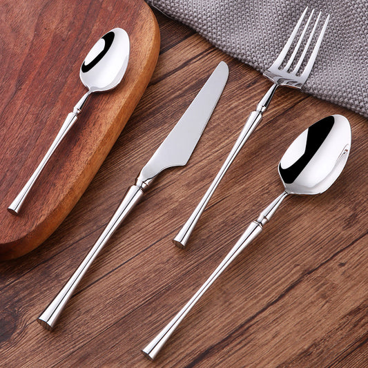 High End Luxury Royal Stainless Steel Flatware Set 304 Gold High Mirror Cutlery Set