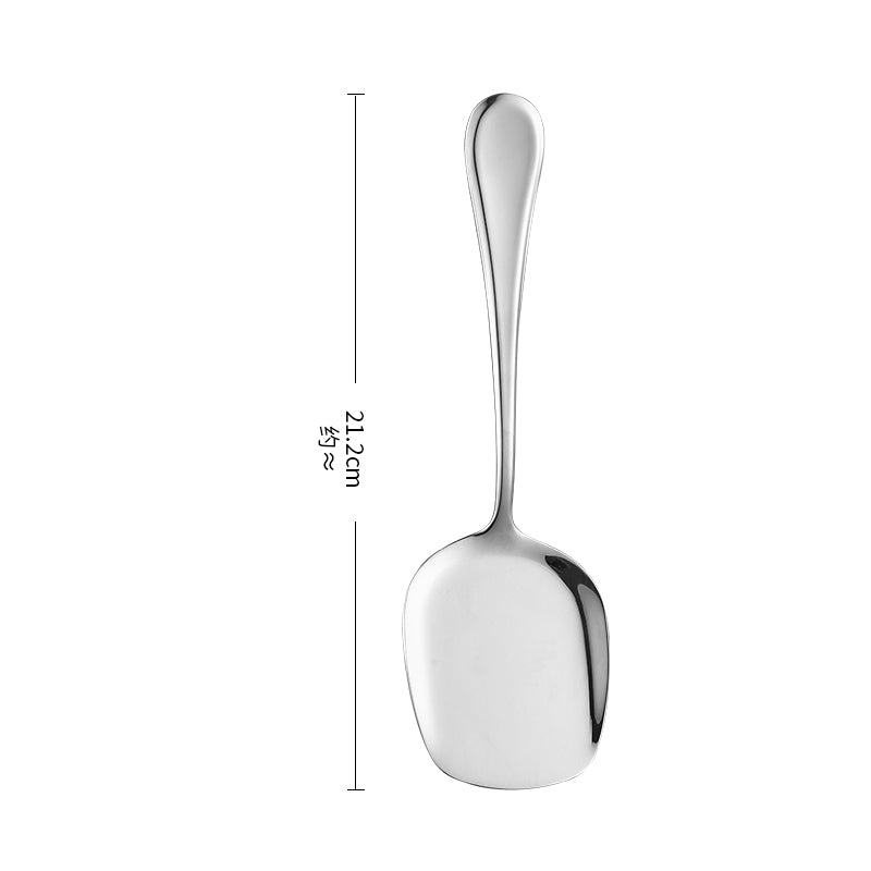 Serving Utensils Set Silver Stainless Steel Metal Large Serving Spoons, Salad spoon Spatula Serving spoon Gravy spoon for Buffet, Catering, Entertaining