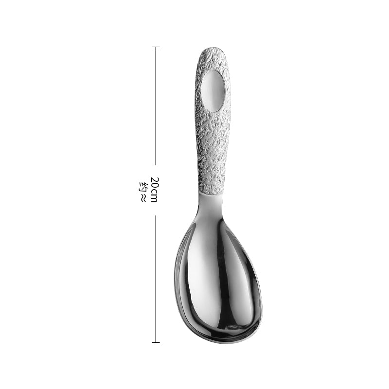 Rice Paddle Spoon 304 Stainless Steel Thickened Rice Spoon Rice Spatula Rice Scooper for Rice Mashed Potato Salads, Apply for Kitchen Home Restaurant Hotel Serving