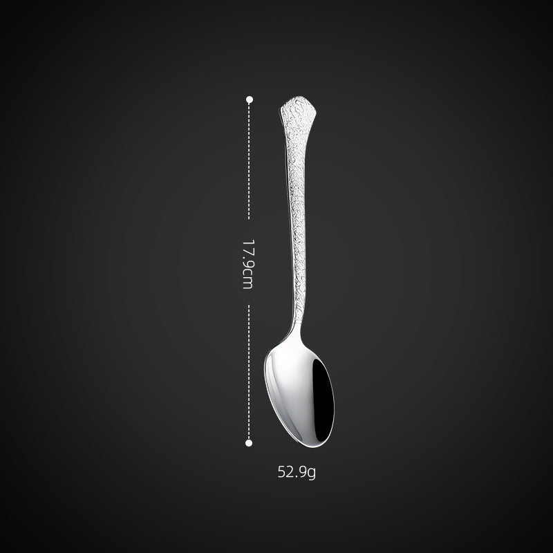 Simple Style Dinnerware Sets Silver Luxury Hotel Cutlery Set Stainless Steel Silverware Set