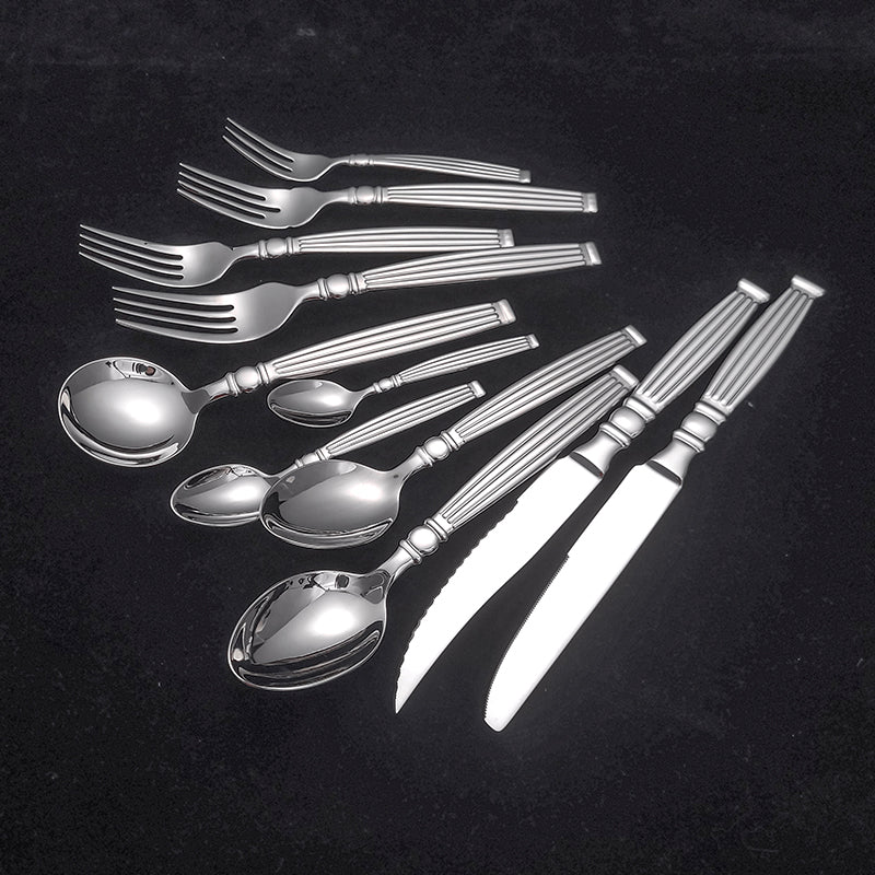 Durable Restaurant Stainless Steel Flatware Set Stylish Modern Silverware in Bulk