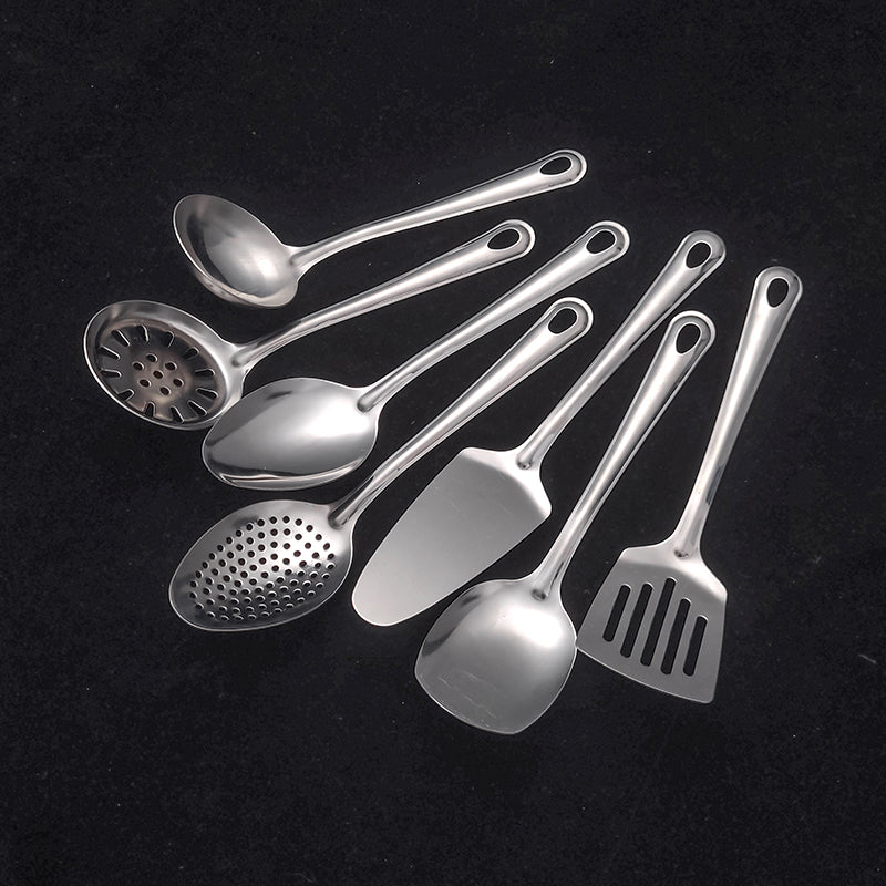 Stainless Steel Wok Spatula Set Cooking Utensil Set Soup Ladle Colander Nonstick Kitchen Cooking Utensils Set with Spatula