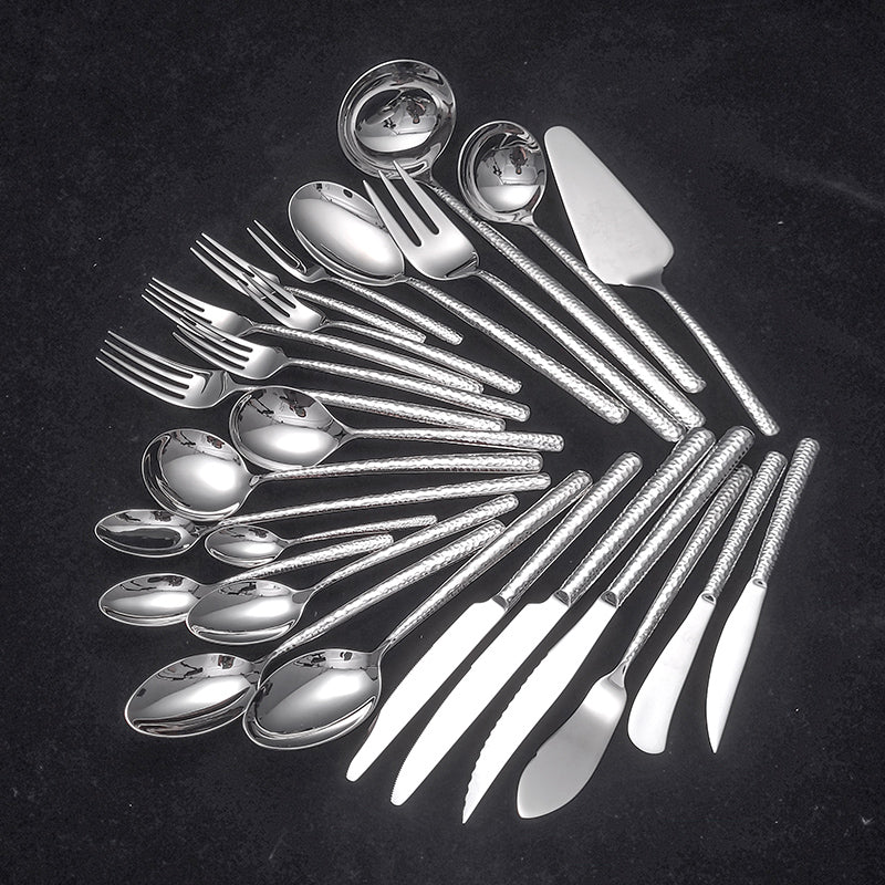 Buyer Star 25-Piece Stainless Steel Flatware Set Dishwasher Safe Silverware for Hotel