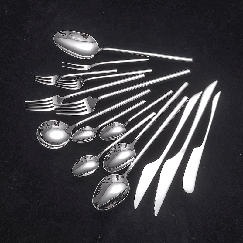 Wholesale Modern Stainless Steel Flatware Set Stylish Silverware in Bulk