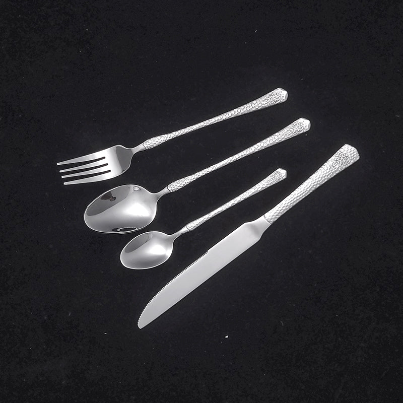 Buyer Star Polished Finish Stainless Steel Cutlery Set Modern Tableware Knife Fork Spoon for Weddings