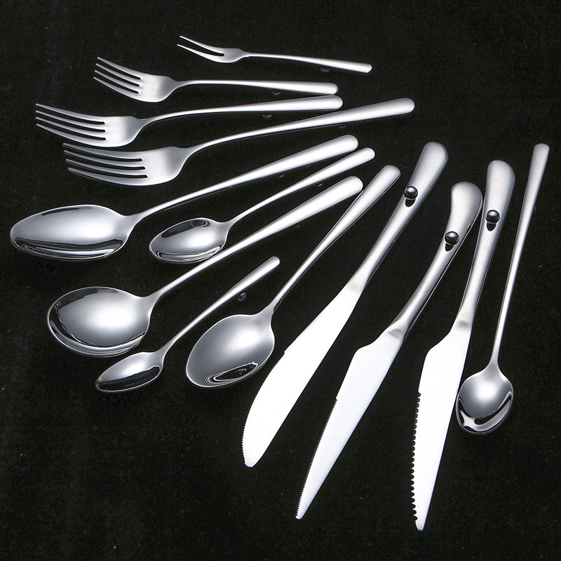 Buyer Star Silverware Set Stainless Steel Flatware Cutlery Set for Kitchen Restaurant Hotel Fancy Eating Utensils Tableware
