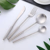 Restaurant Silver Flatware Set Dinner Spoons Forks and Knife Stainless Steel Cutlery 5 Set/Sets(Min. Order)