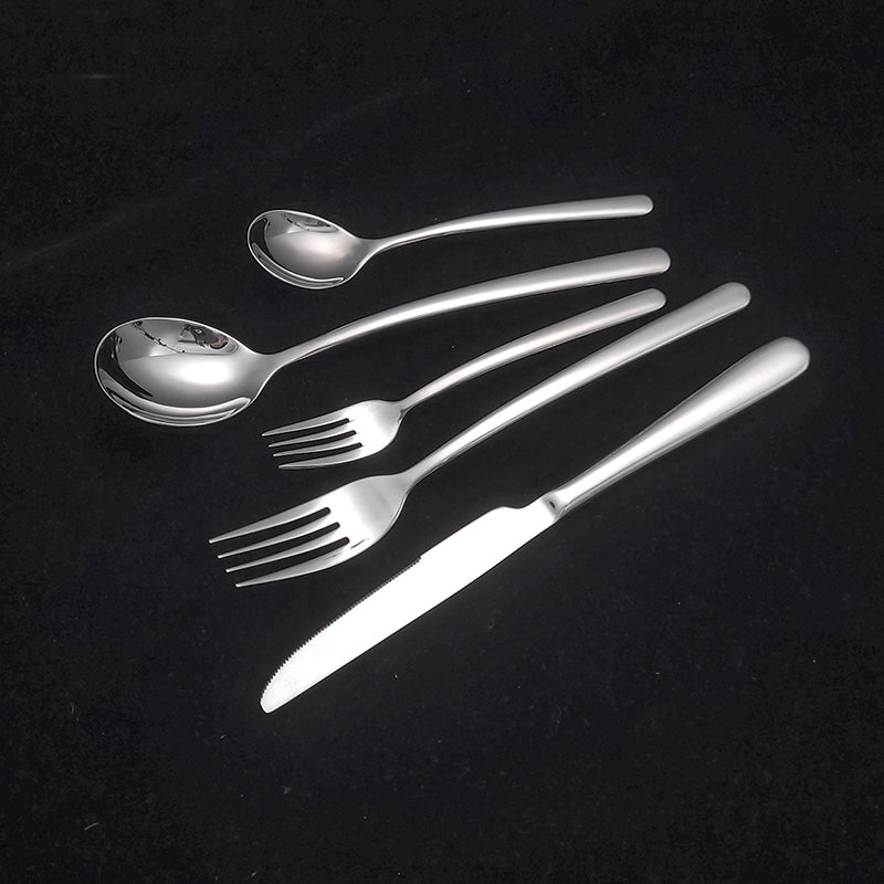 Stylish Handle Stainless Steel Flatware Set Modern Dining Silverware Pack