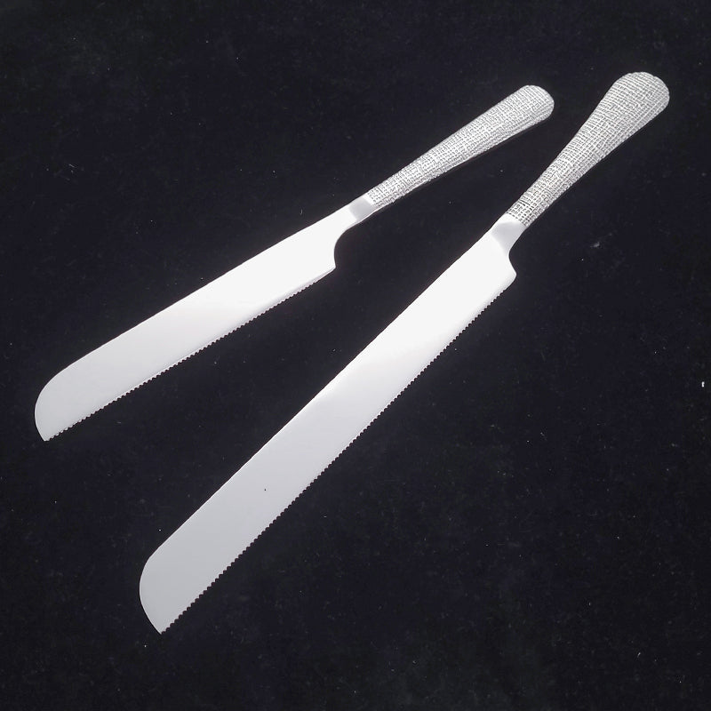 Buyer Star Cake Cutting Set for Wedding, Elegant Cake Knife and Server Set with Thickened Stainless Steel for Birthday Anniversary Christmas