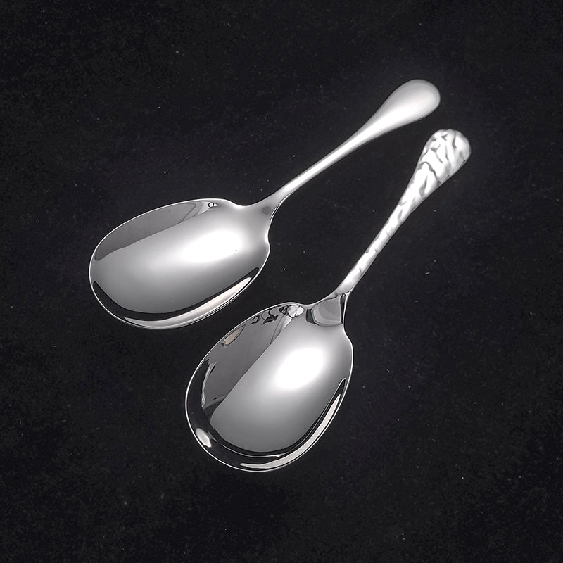Rice Paddle Spoon 304 Stainless Steel Thickened Rice Spoon Rice Spatula Non Stick Rice Scooper for Rice Mashed Potato Salads