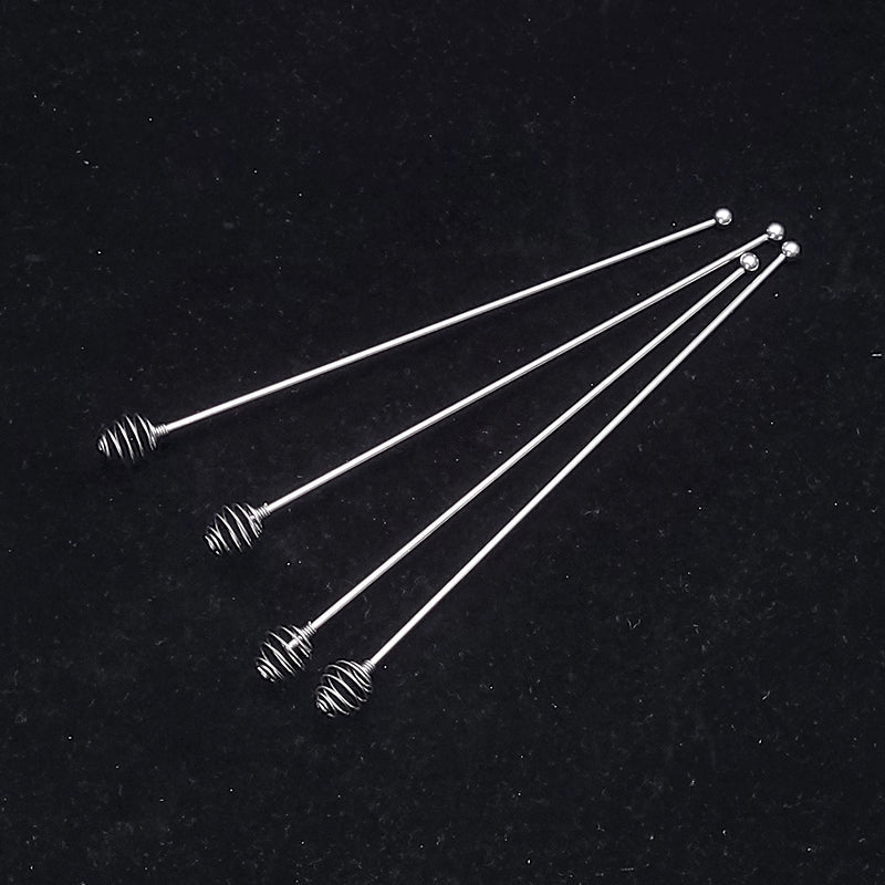Honey Mixing Spoon Bar Mixing Spoon Cocktail  Spoon Coffee Spoon, Ice Cream Spoons Stainless Steel Bar Long Spoon With Spiral Pattern