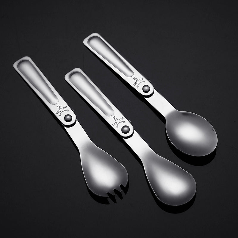 Foldable Fork and Spoon Set, Portable Folding Spoon and Fork Set Storage Cases for Travel Camping Outdoors Picnic