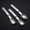 Foldable Fork and Spoon Set, Portable Folding Spoon and Fork Set Storage Cases for Travel Camping Outdoors Picnic
