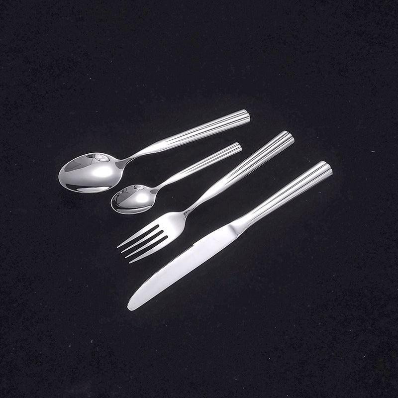 Custom Logo 18/10 Stainless Steel Flatware Set Luxury Silverware for Dining Table