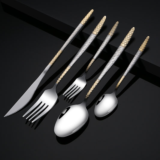 Cheap Price Stainless Tableware Flatware Silver Cutlery Dishwasher Acceptable