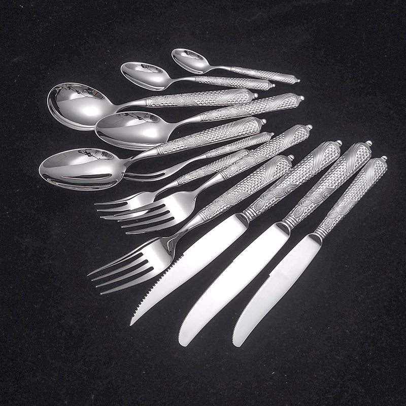 Modern Handle Heavy Duty 18/10 Stainless Steel Flatware Set for Wedding