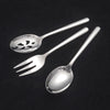 3 Piece Stainless Steel Serving Spoons Set,  Includes Large, Slotted,  Fork for Parties/Kitchen/Buffet/Catering, Dishwasher Safe