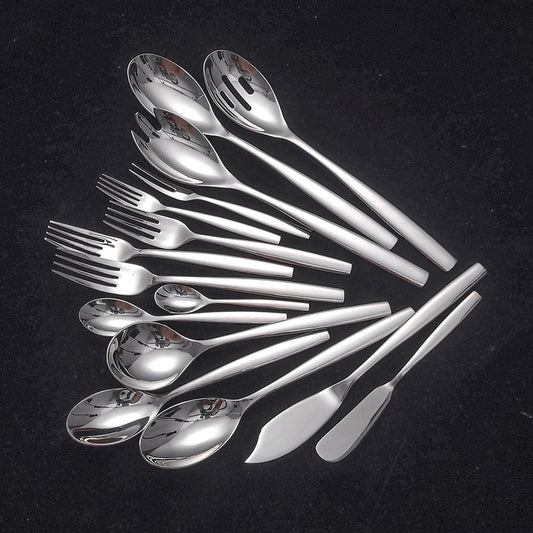 304 Stainless Steel Cooking Utensils Dinnerware Gadgets & Spoons for Nonstick Cookware Stainless Steel Spatula Set Best Dinner Tools