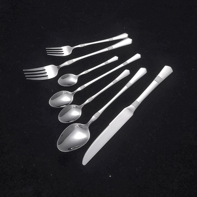 Factory Wholesale Stainless Steel Cutlery Set 7-Piece Dining Ware for Hotels