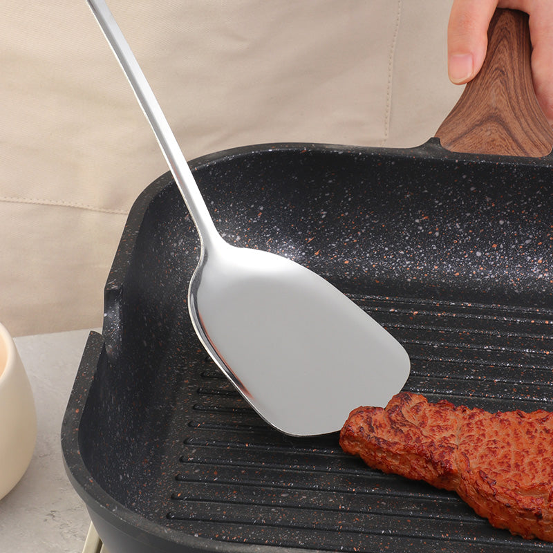 Kitchen accessories gadgets cooking tools Chinese fry shovel stainless steel utensils spatula
