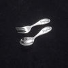 Stylish Handle Stainless Steel Coffee Spoon and Fork Modern Dining Silverware Pack