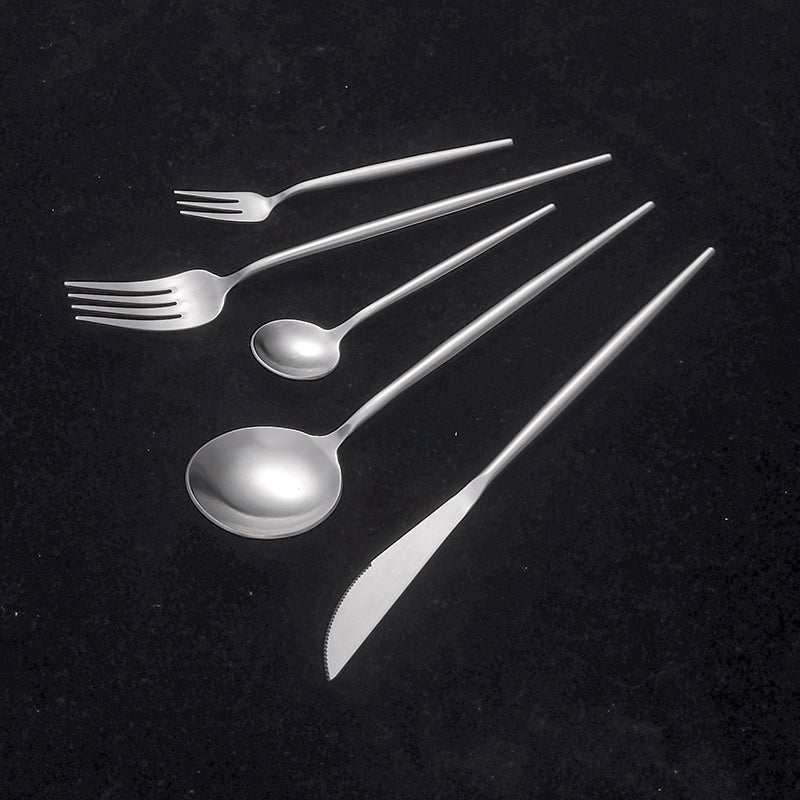 Buyer Star Luxury Wedding Stainless Steel Flatware Set Polished Dining Tableware