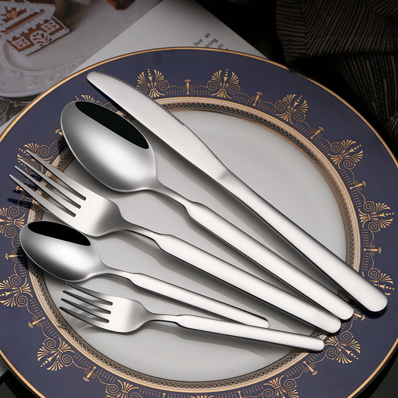 Buyer Star High Quality Stainless Steel Silverware Flatware Spoon Fork Knife Black Matte Cutlery Set