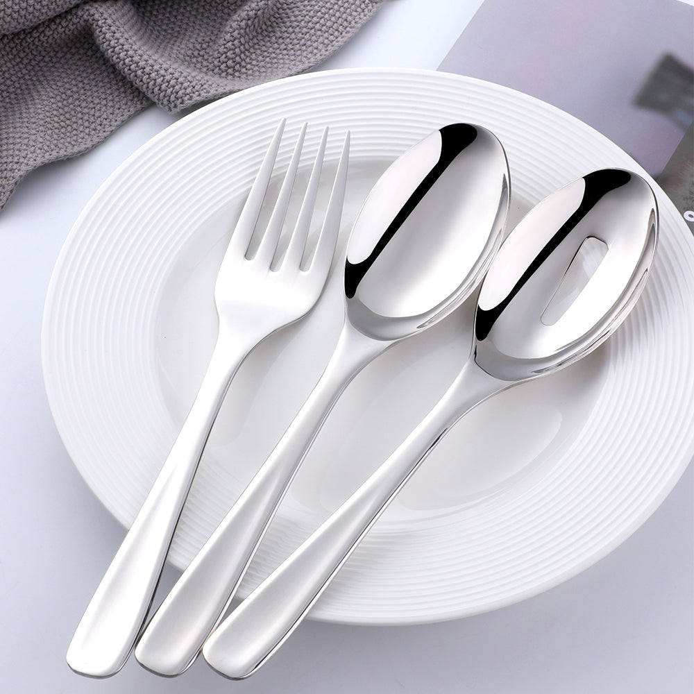 Wholesale 18/8 Stainless Steel Big Size Serving Salad Spoon/Fork/Colander