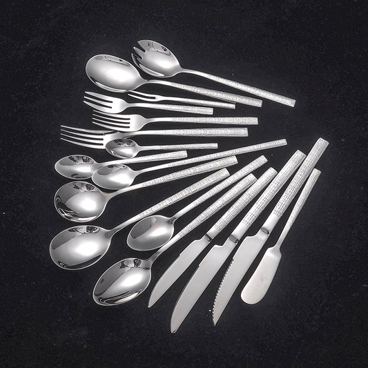 Factory Price High Quality 304 Stainless Steel Knife Fork Spoon Set in Hotel