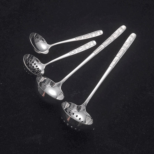 Soup Spoon Slotted Serving Spoon Stainless Steel Colander Spoon for Buffet, Dinner, Restaurants, Kitchen