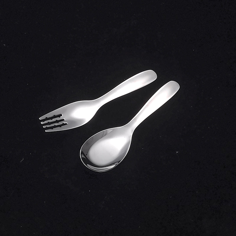 Classic Stainless Steel Flatware Set Elegant Silverware for Fine Dining Children Spoon and Fork