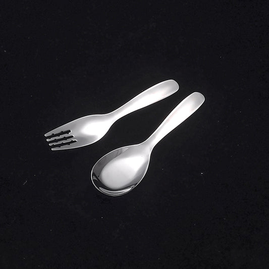 Classic Stainless Steel Flatware Set Elegant Silverware for Fine Dining Children Spoon and Fork