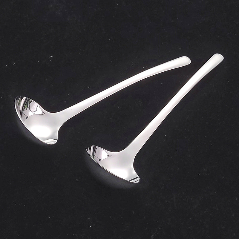 Heavy Duty Stainless Steel Cooking Soup Ladle Spatula Skimmer Stainless Steel Soup Spoon Ergonomic Round Handle, Cooking Spoon for Kitchen