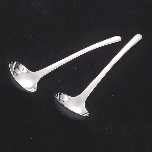 Heavy Duty Stainless Steel Cooking Soup Ladle Spatula Skimmer Stainless Steel Soup Spoon Ergonomic Round Handle, Cooking Spoon for Kitchen