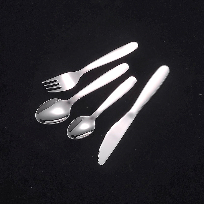 Custom Logo Stainless Steel Flatware Set Children Tableware Set knife fork spoon Silverware for Promotion