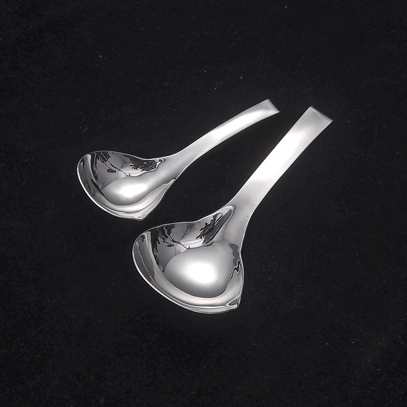 Buyer Star Hanging Spoon Creative Bending Handle Stainless Steel Stirring Spoons for Soup (Vertical Hanging)