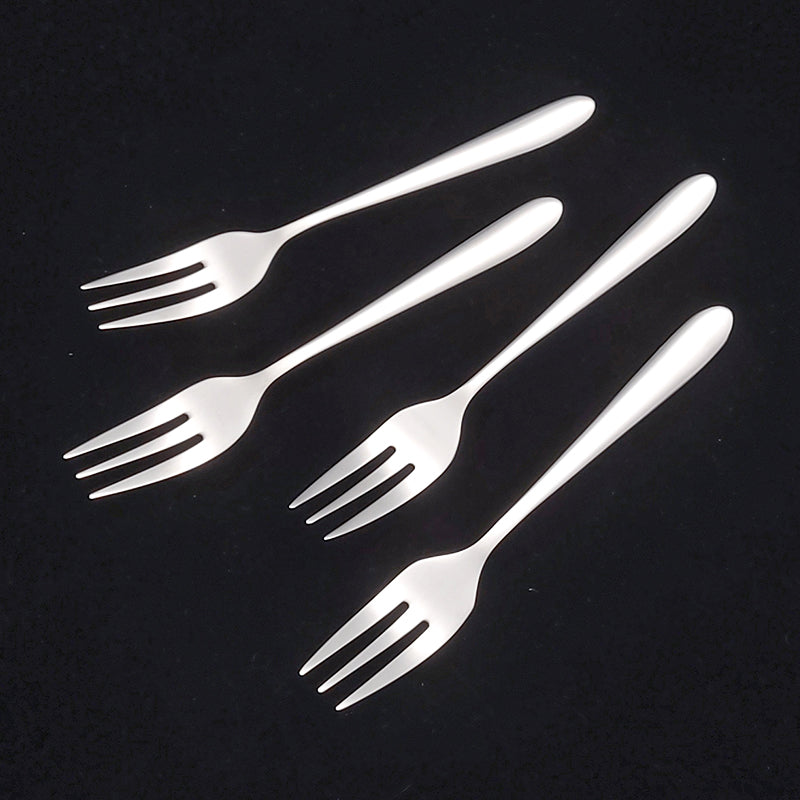 Buyer Star Stainless Steel Large Serving Fork Set Tea Fork Fruit Fork for Party Banquet Buffet Dishwasher Safe, Set of 6