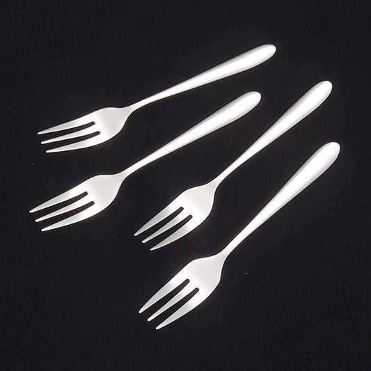 Buyer Star Stainless Steel Large Serving Fork Set Tea Fork Fruit Fork for Party Banquet Buffet Dishwasher Safe, Set of 6