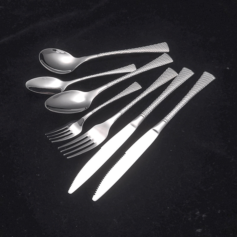 Wholesale Modern Stainless Steel Flatware Set Stylish Silverware in Bulk