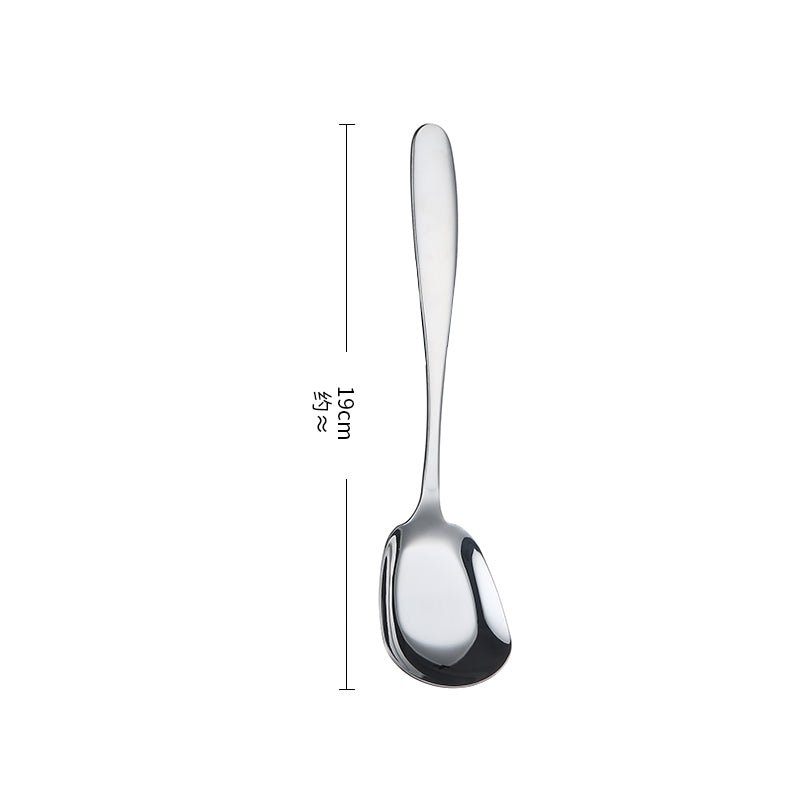 Buyer Star Flat Bottom Serving Spoon 18/8 Stainless Steel Spoon Flat Edge Spoon Cooking Spoon