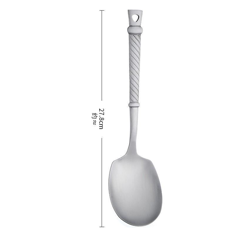Kitchen Utensils Set, Large Cooking Utensils Set 9 Pcs Stainless Steel Spatula Soup Ladle Pasta Server Kitchen Gadgets Utensils Set