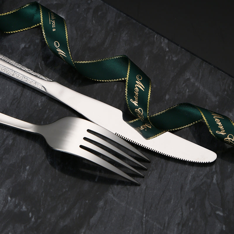 Buyer Star Durable 5pcs Stainless Steel Utensil Set for Wedding Receptions