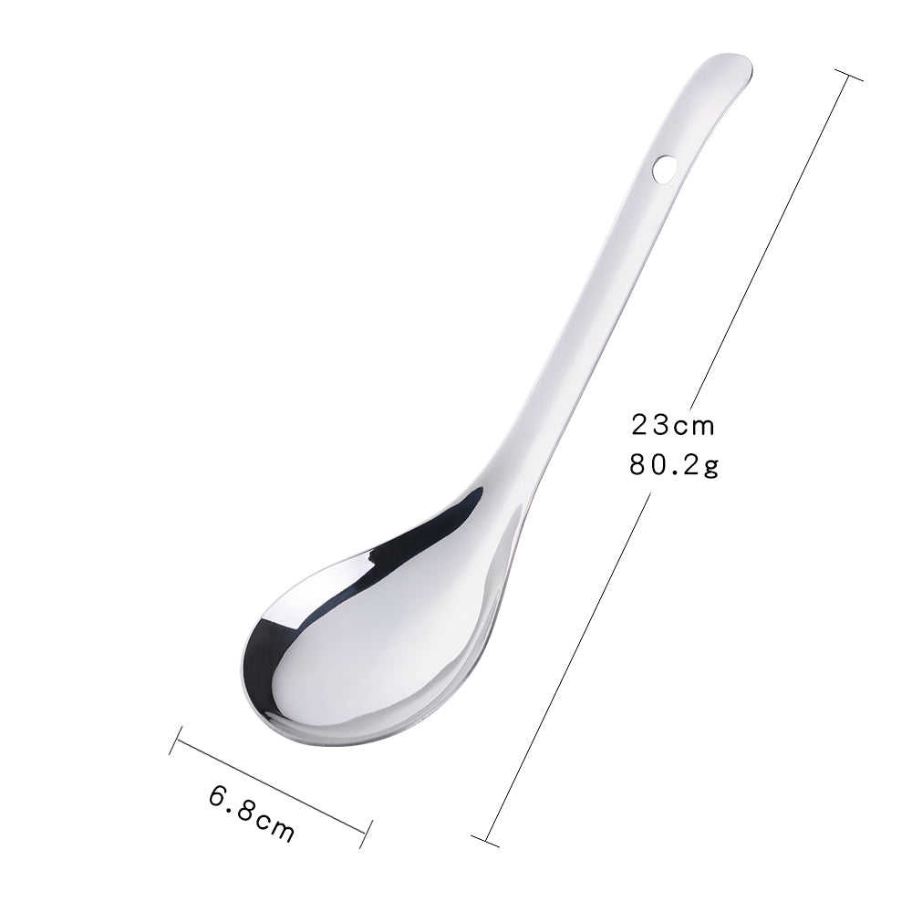Factory Wholesale Multi-Color Dinner Spoon 304 Stainless Steel Kitchen Rice Spoon Cutlery Metal Spoon