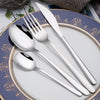 Amazon Hot Sale Silver Cutlery Set Knife Fork and Spoon  with Elegant Packing