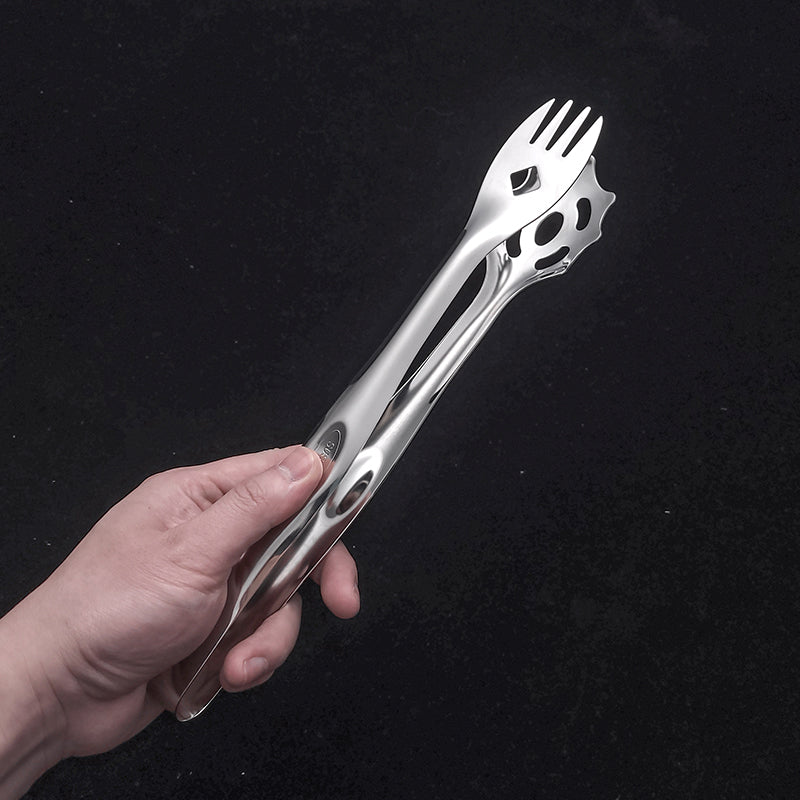 Kitchen Tongs Korean BBQ Tweezers for Cooking Stainless Steel Kitchen Tweezers Grill Food Cooking Clamp Tool for Salad, Fish, Steak, Barbecue, Buffet, Meat