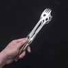Kitchen Tongs Korean BBQ Tweezers for Cooking Stainless Steel Kitchen Tweezers Grill Food Cooking Clamp Tool for Salad, Fish, Steak, Barbecue, Buffet, Meat
