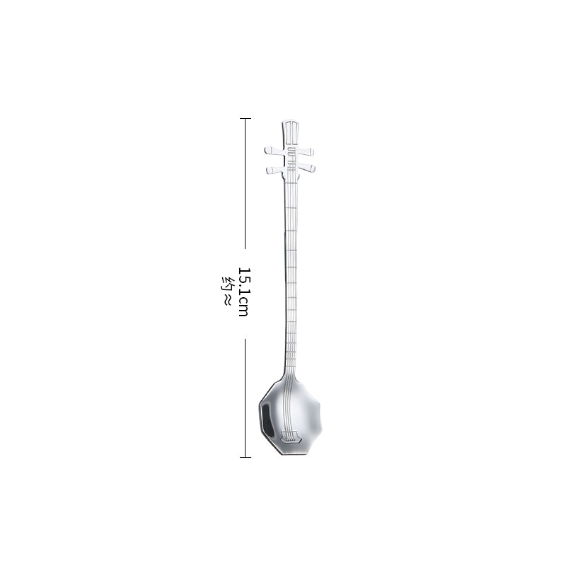 Creative Spoon Guitar Spoons Coffee Teaspoon Musical Tea Spoons, Stainless Steel Cute Teaspoon for Christmas Birthday