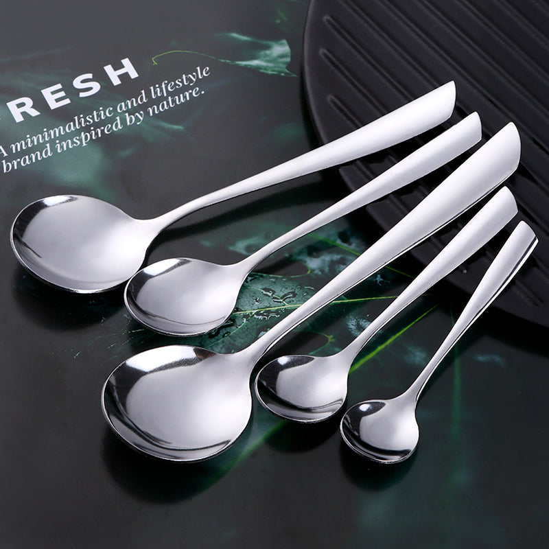  Accept Custom Logo Stainless Steel Spoon Tableware For Hotel Banquet Cutlery Sets