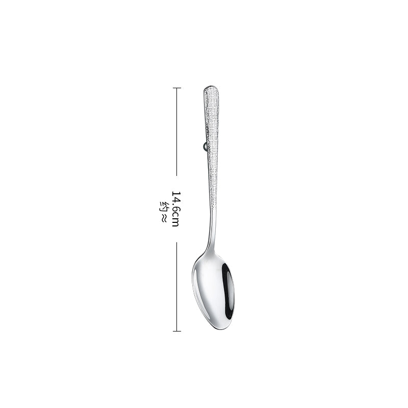 Silverware Set for 11 Stainless Steel Flatware Mirror Polished Cutlery Set Utensils Include Spoons Forks Knives for Home Restaurant Beaded Handle