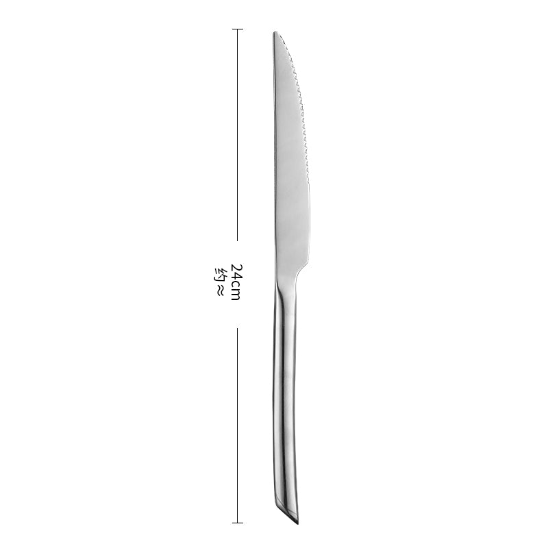 Wholesale Custom Logo 18/10 Stainless Steel Flatware Set 24-Piece Silverware Cutlery Set for Restaurant